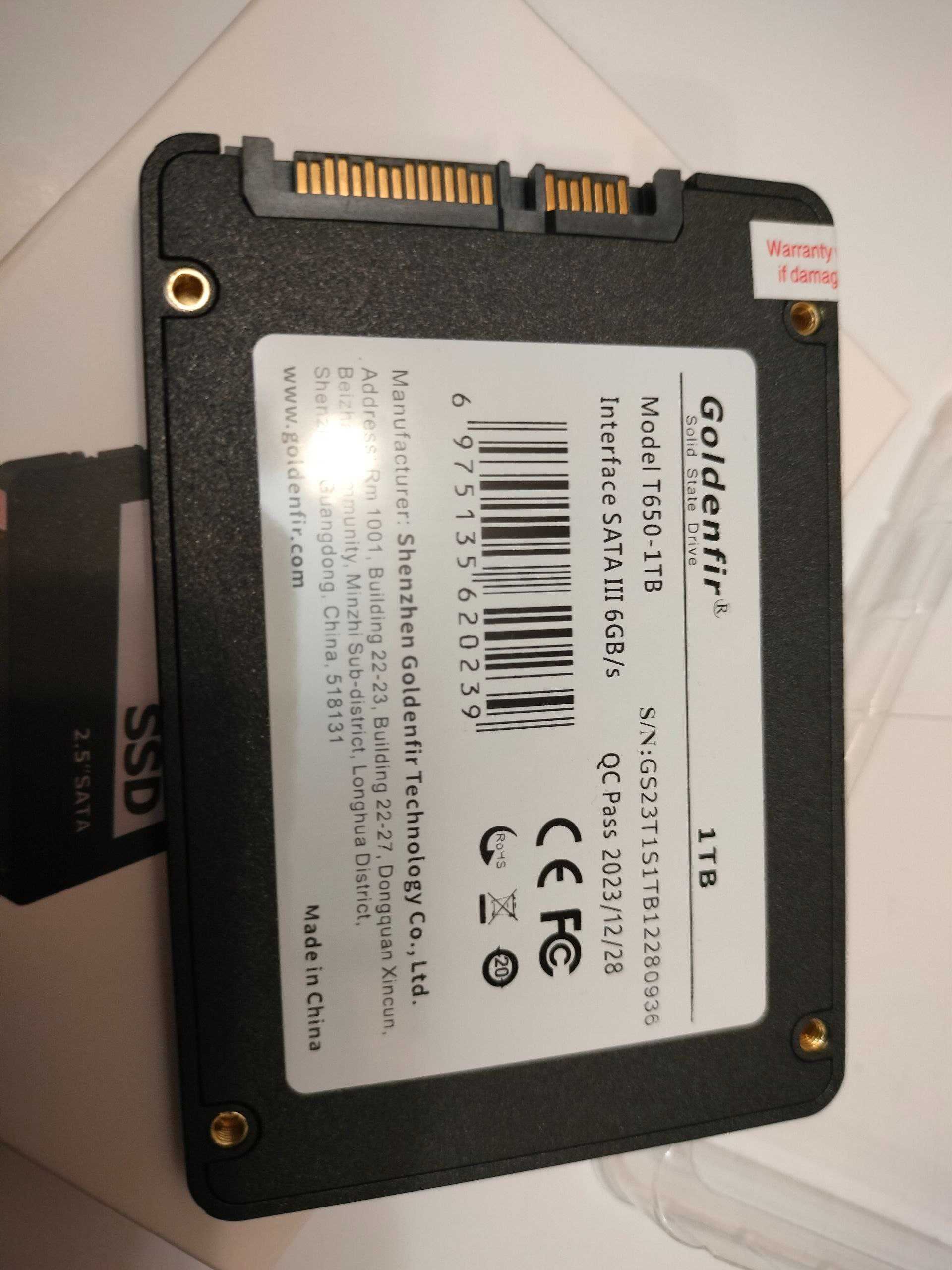 SSD Goldenfir 1 TB, 2.5"  нові, запаковані.