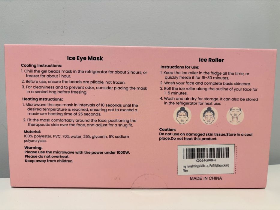 Nowy zestaw Cold Therapy – Ice Roller + żelowa maska na oczy