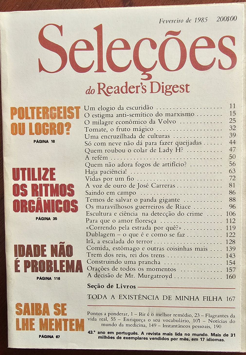 Conjunto de 10 Livros Seleções do Readers Digest