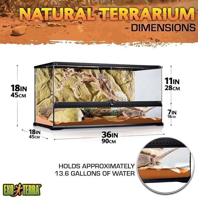 PORTES GRÁTIS - Terrários de Vidro para Répteis EXO TERRA, terrarium