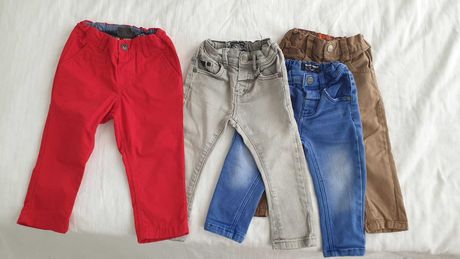 Джинси Next 3 пари, і брюки h&m червоні. розмір 9-12 міс, 80см.