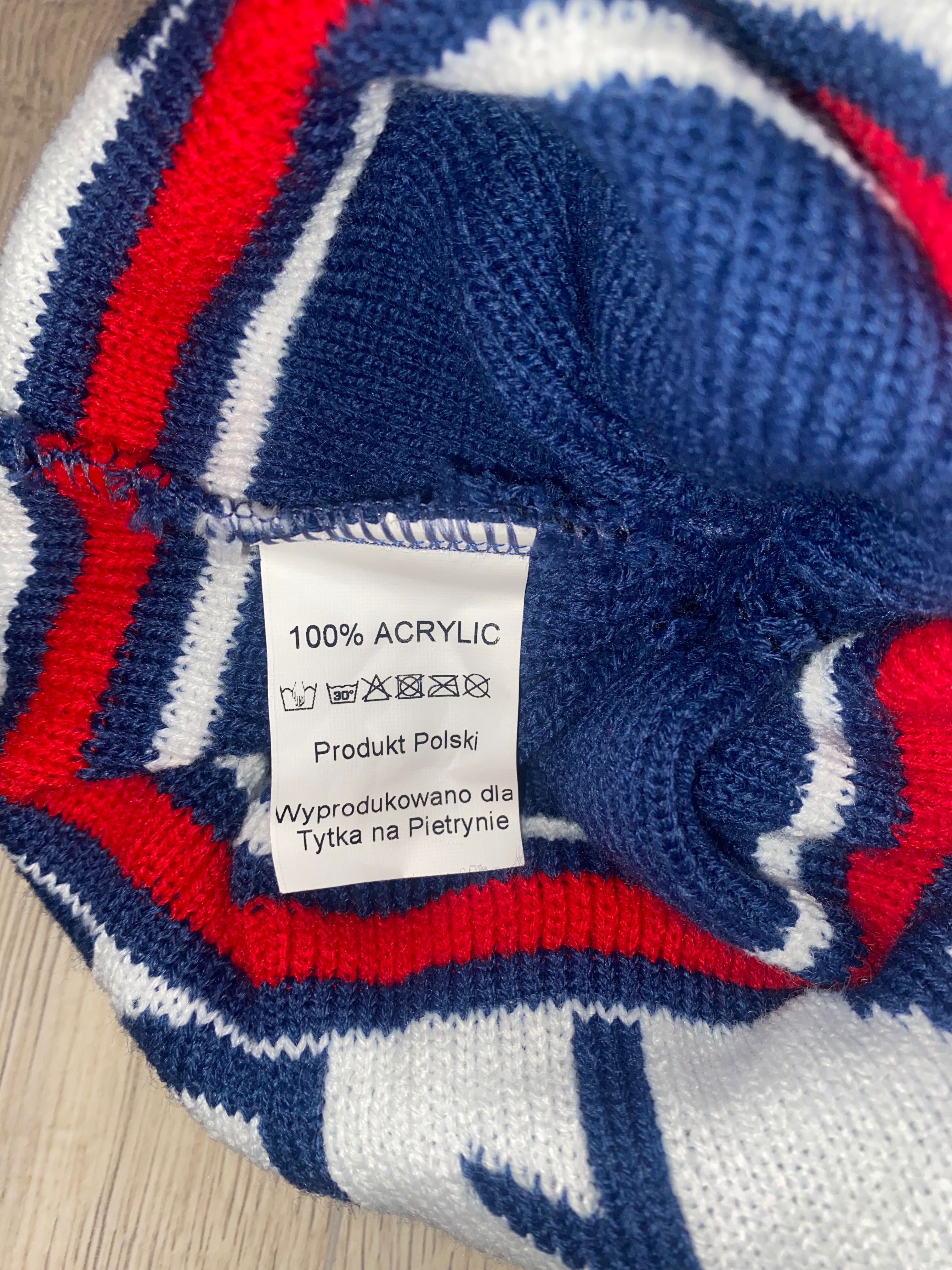 Czapka zimowa niebieska granatowa ŁDZ Łódź produkt polski ciepła czapk