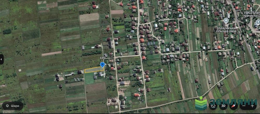 Продається ділянка 19 сот під будівництво в с. Чукалівка