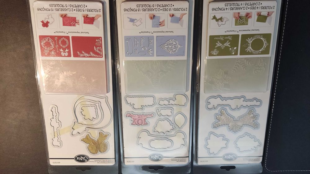 Cortantes sizzix framelits com carimbos ou texturas