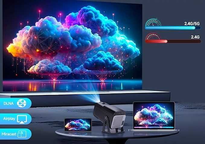Magcubic Projektor WiFi Pilot Android TV 150 cali 4K FULL HD HY320 Led