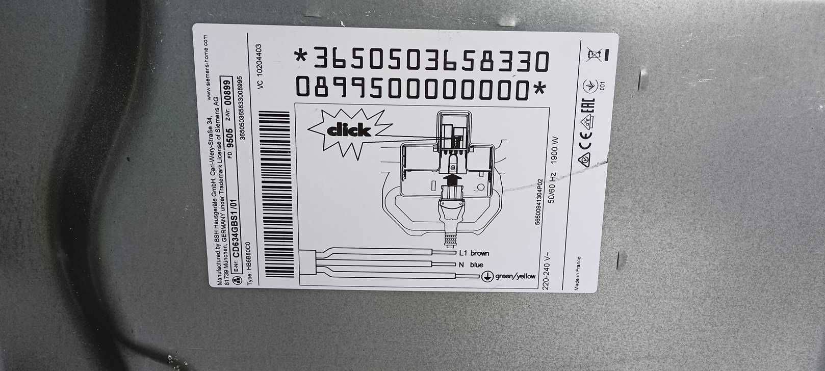 Moduł sterujący do piekarników i płyt grzewczych Bosch/Siemens