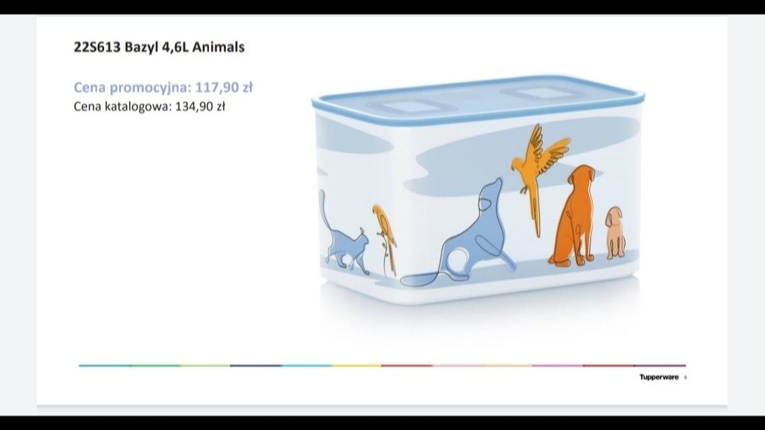 Tupperware Bazyl 4,6L Animals