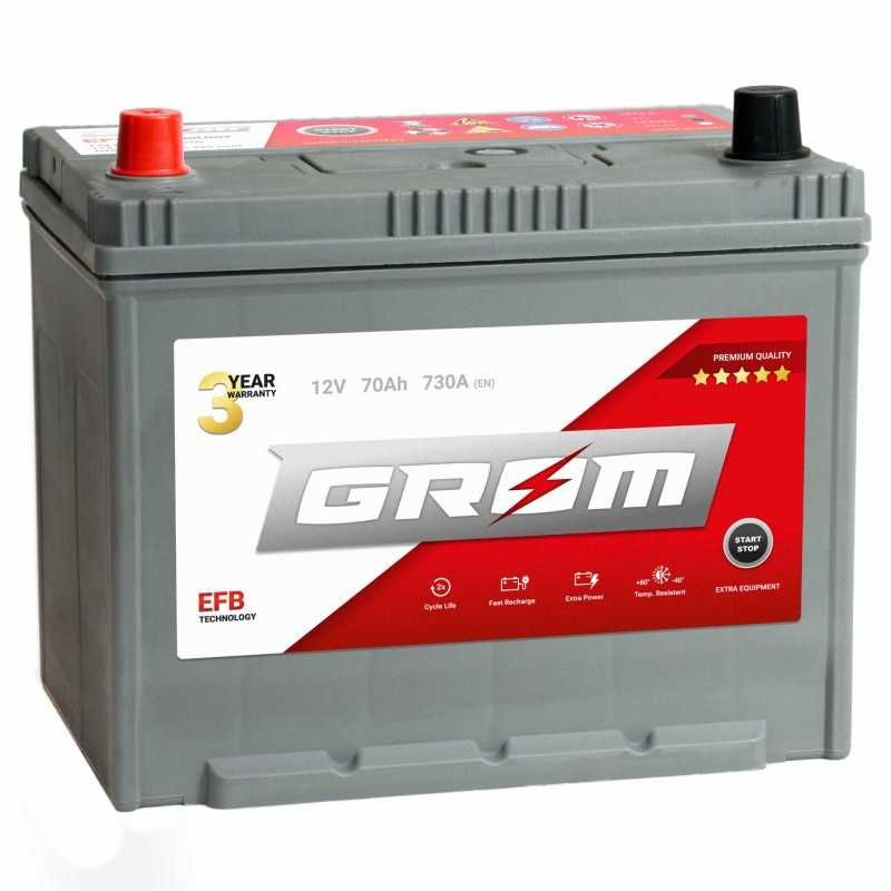 Akumulator 12V 70Ah 730A L+ EFB Start-Stop Azja Grom 3 lata gwarancji