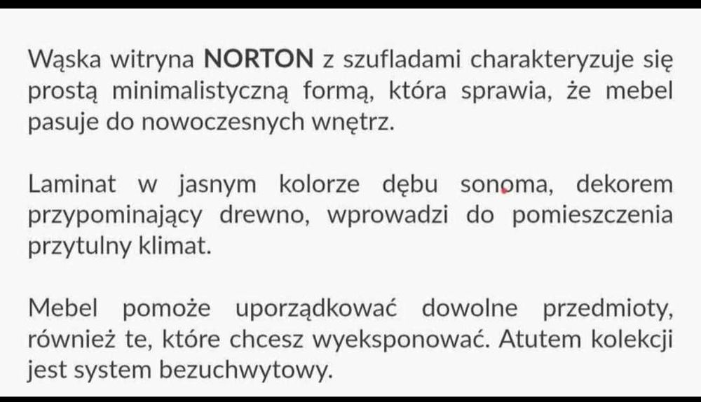 Witryna Norton na sprzedaż