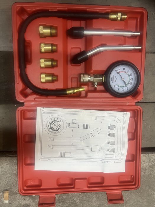Компрессометр, тестер уровня компрессии для бенз. двигателей