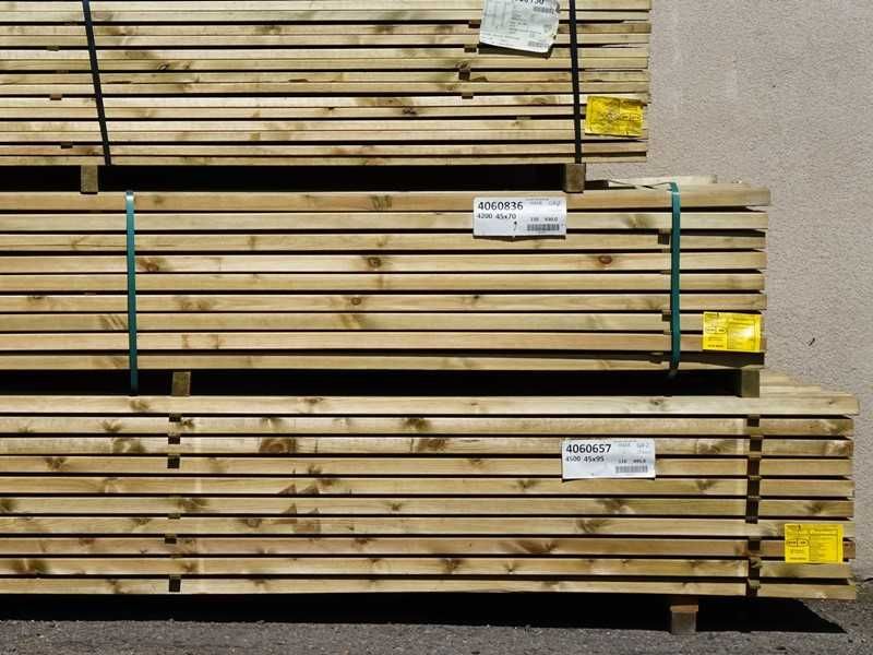 Legary 45x95 IMPREGNOWANE NTR, drewno C24, kantówki, belki , SZWEDZKIE