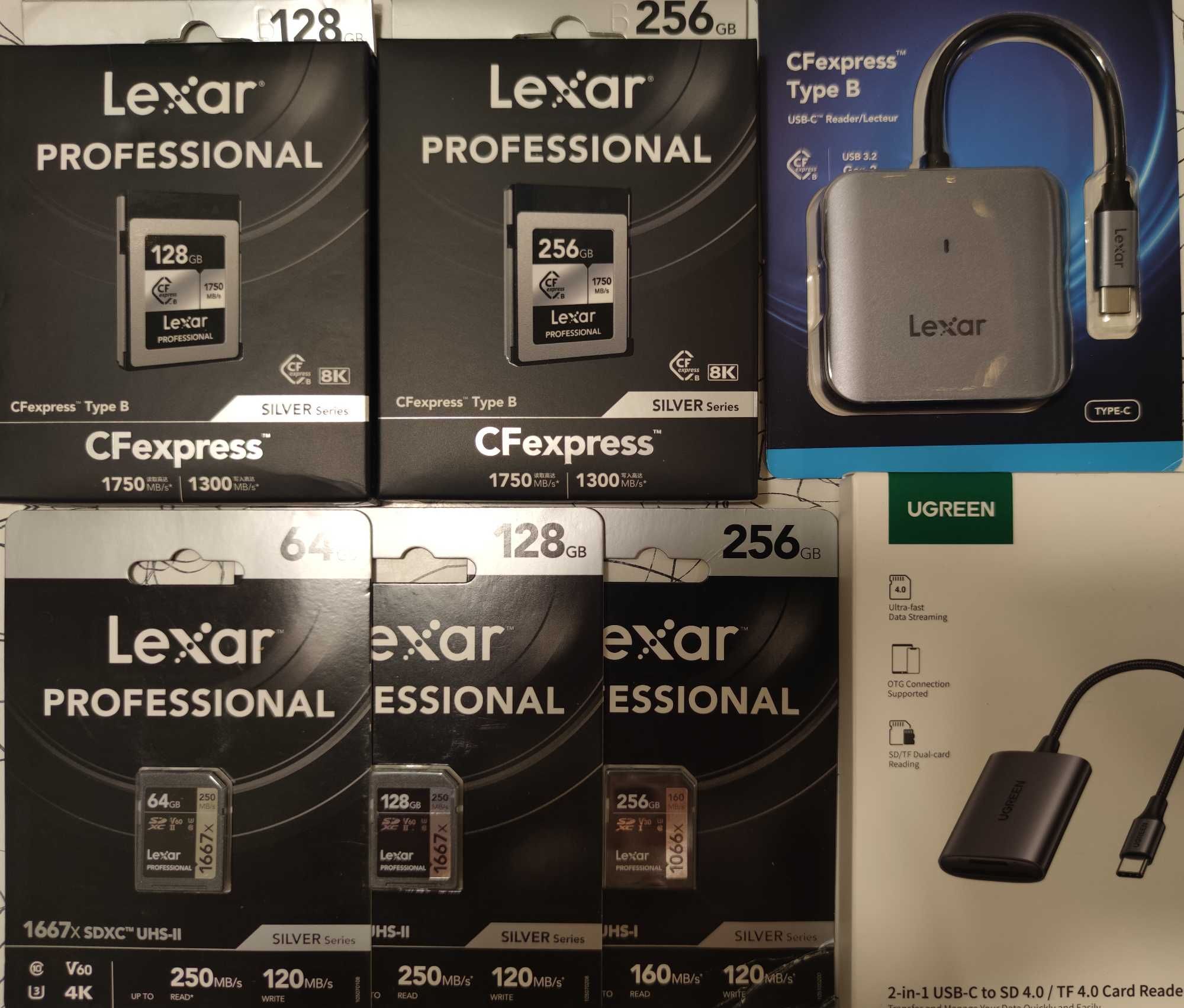 Карта памяті Lexar 128Gb CFexpress B SanDisk Extreme Kingstone Samsung