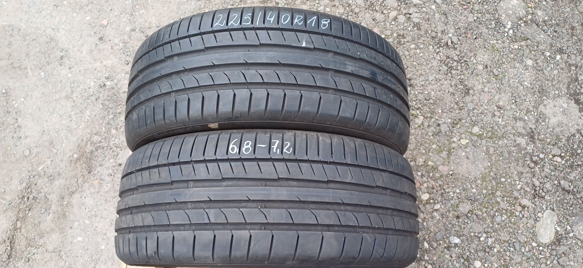 225/40R18 CONTINENTAL , dwie opony letnie.