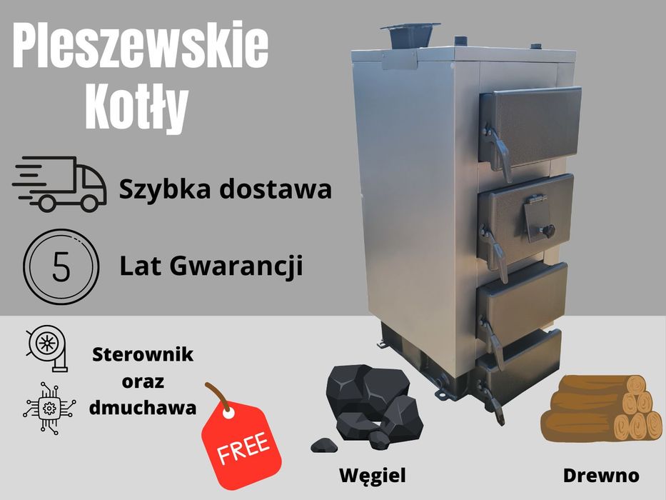 Kocioł CO piec 10kW na drewno węgiel Darmowa dostawa + osprzęt