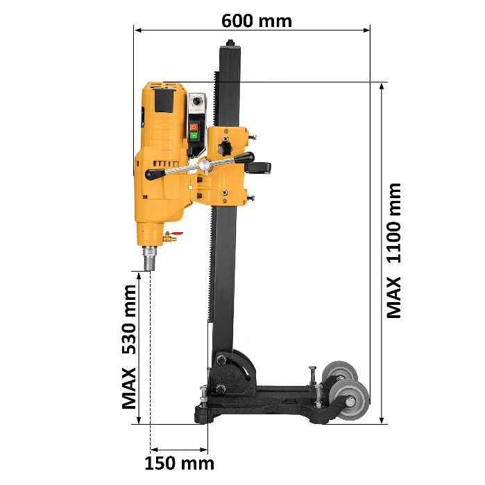 Wabrotech WT255E wiertnica otwornica do betonu ze statywem pochyłym