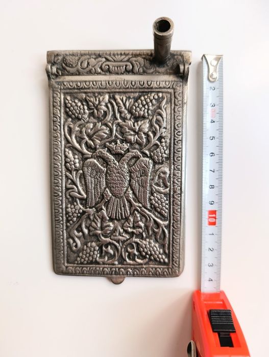 Porta Bloco de Notas antigo com suporte para caneta