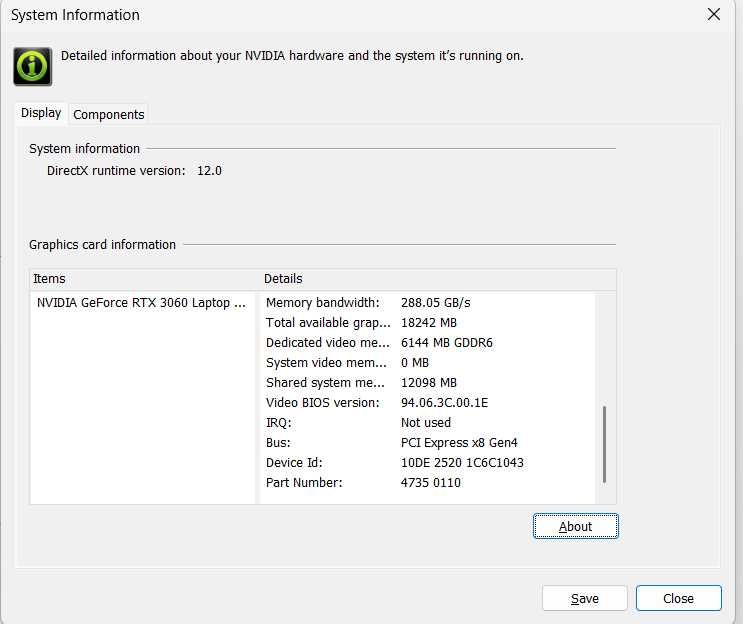 Ігровий ноутбук Asus TUF Dash F15 FX517Z / 24 Gb RAM/ 6 Gb GPU / 15.6"