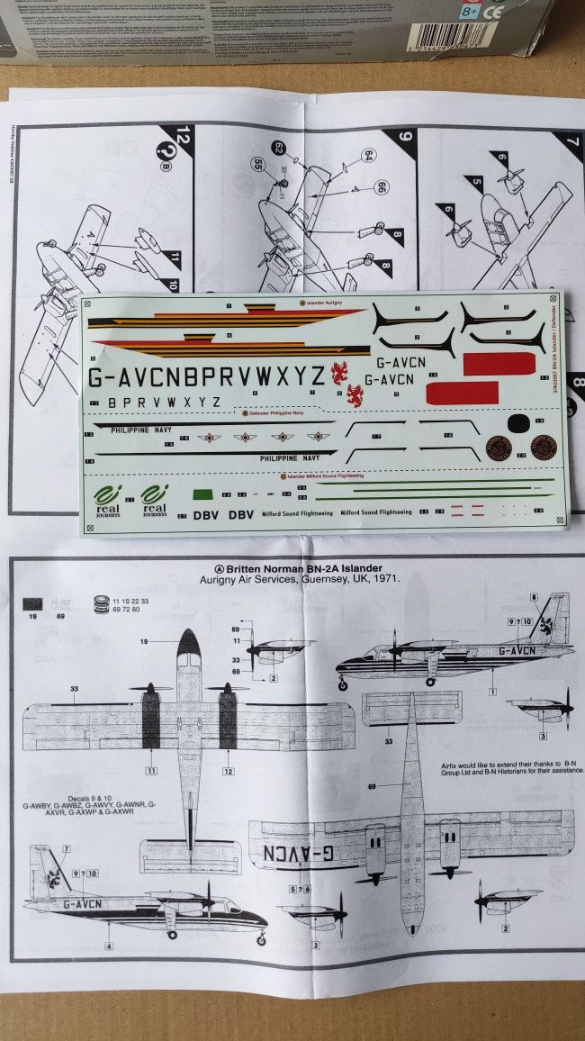 Сборная модель самолета 1:72 Britten Norman Islander/Defender