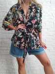 Primark Kimono Piekna Narzutka w kolibry wiązana Boho Bohemian 
 Rozmi