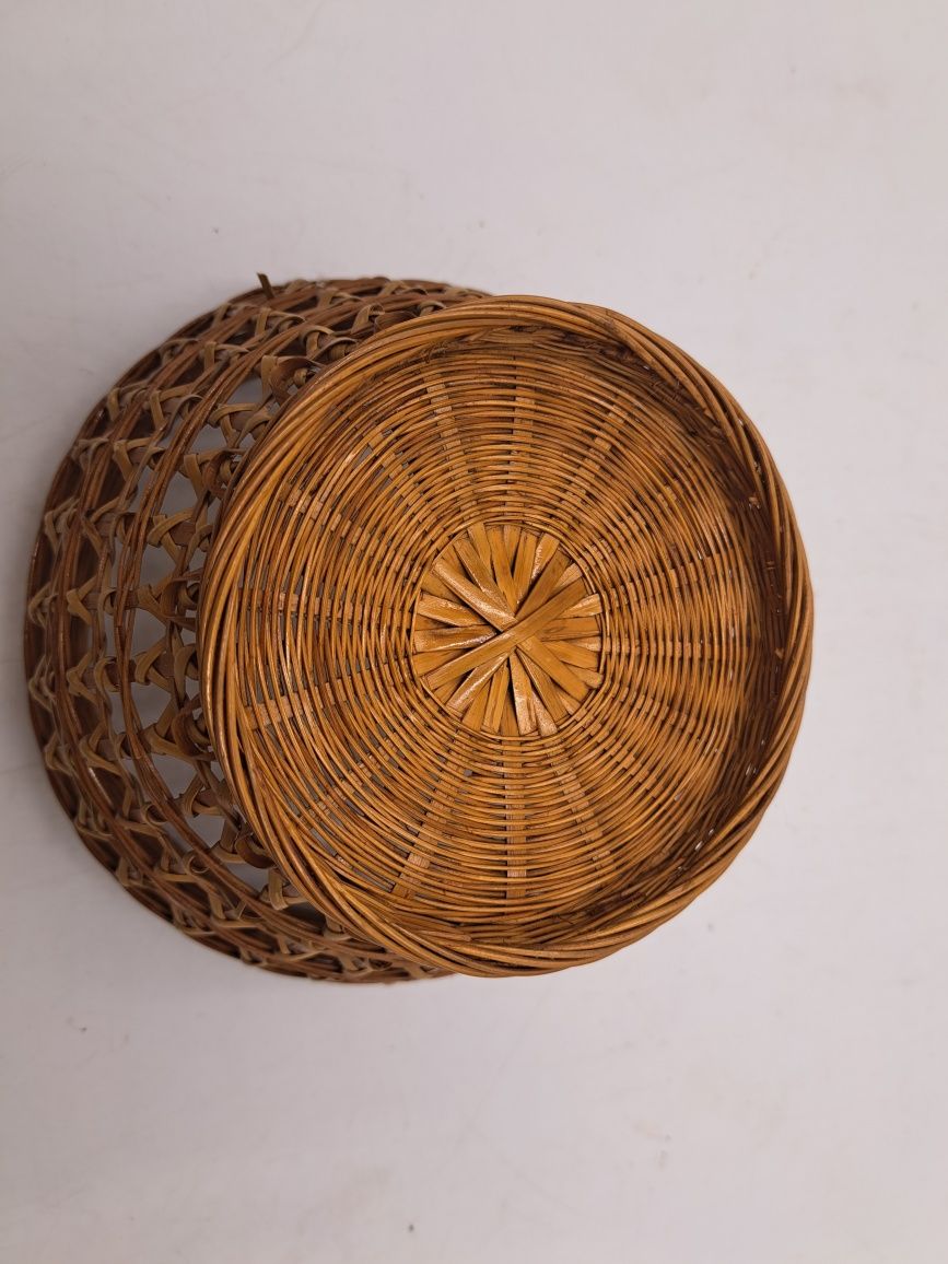Wiklinowa osłonka mała 14 cm na doniczkę boho plecionka