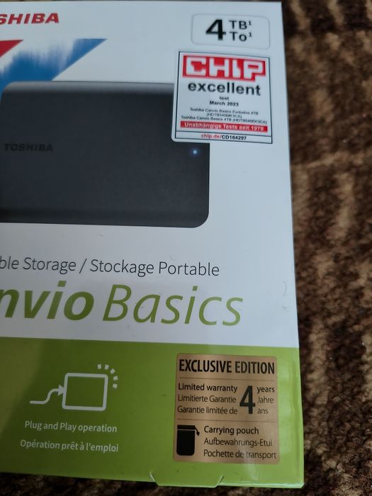 Dysk Toshiba Canvio Basics 4TB HDD 2.5"  - EXCLUSIVE EDITION - Nowy !