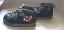 Buty Nelli  blue r. 27 czarne półbuty ocieplane suwak cekiny lakierkow