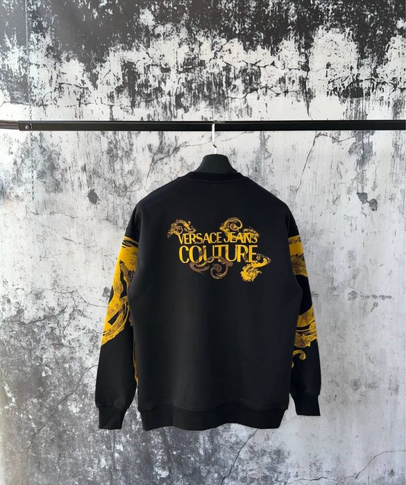 VERSACE реглан батник мужской кофта трехнитка оригинал с золотом