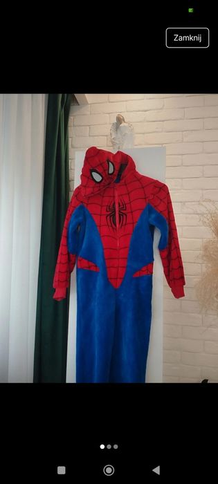 Strój dres piżama Spiderman r 122/128