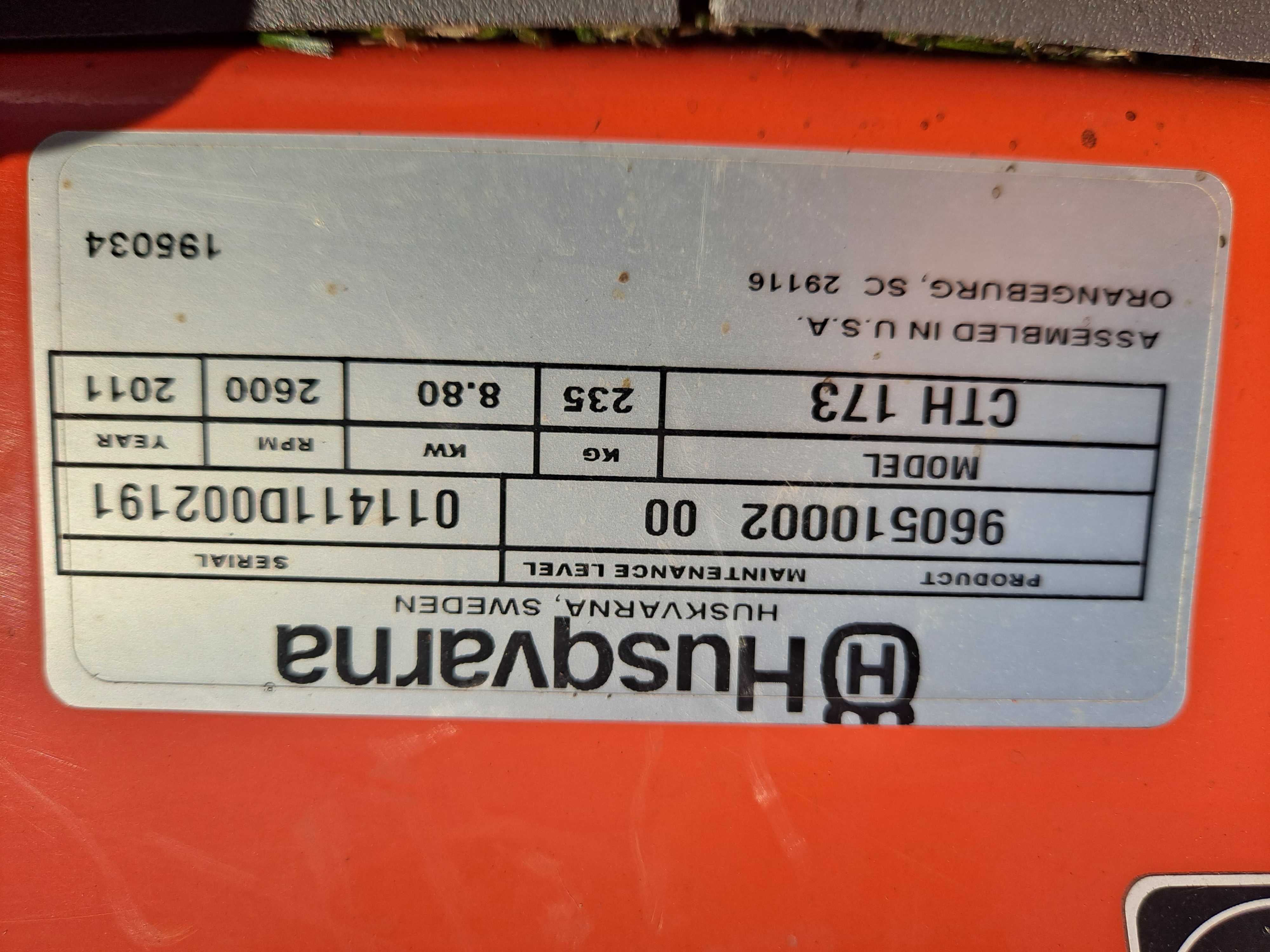 Traktorek kosiarka husqvarna CTH 173