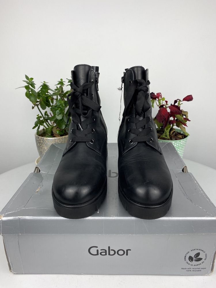 czarne buty botki sznurowane gabor r. 41 n99