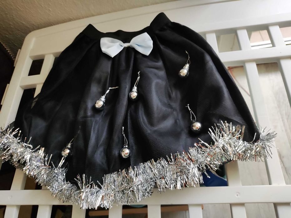 Spódnica czarna na Święta spódniczka dla Dziewczynki sukienka