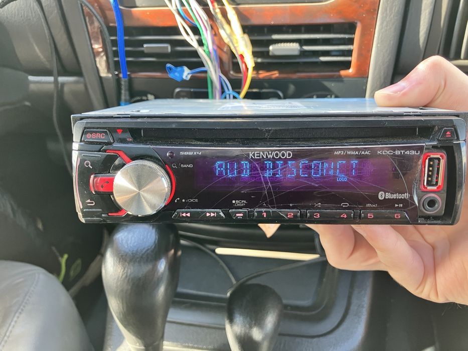Магнітола kenwood KDC-BT43U з Bluetooth та ISO шлейфом