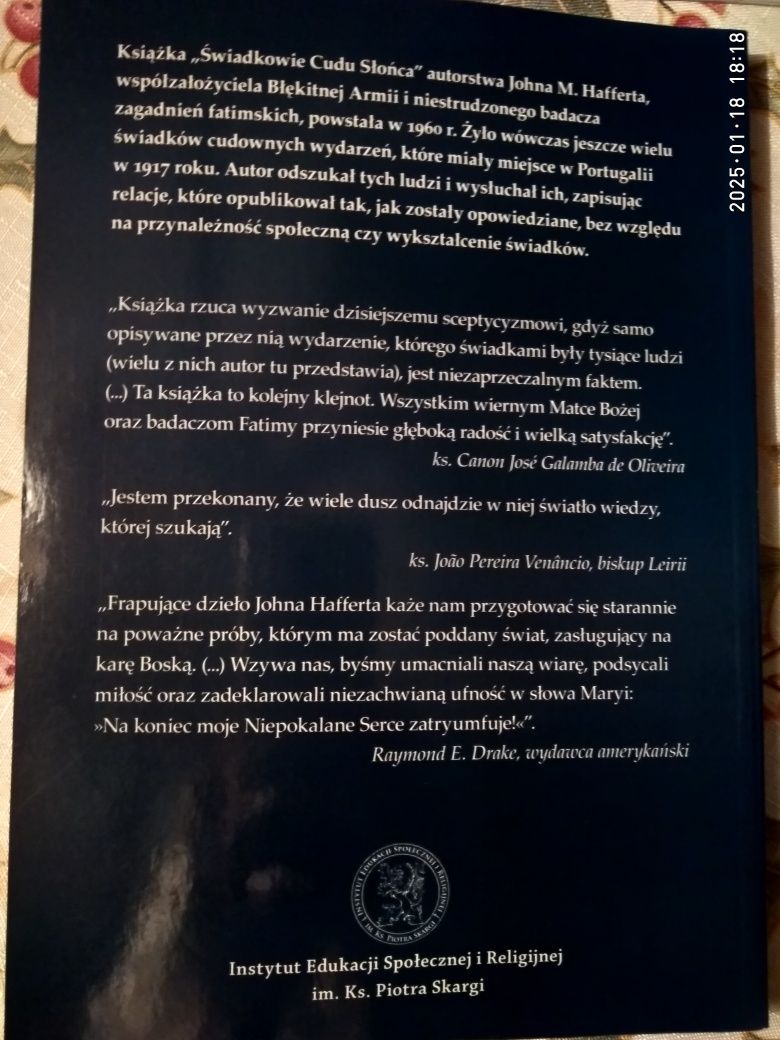 Świadkowie cudu słońca. John M. Haffert