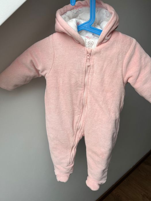 Ocieplany kombinezon niemowlęcy Cool Club 62-68cm różowy na spacery