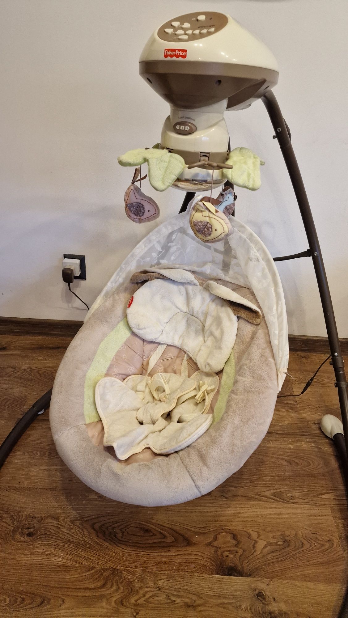 Huśtawka bujadełko dla dziecka Fisher Price Cradle n swing -  bujadło