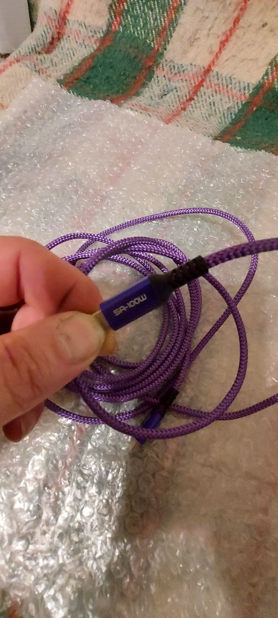 Kabel USB C 100w długi 2m w oplocie nylonowym USB C na USB C