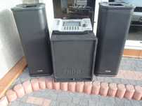 Mikser cyfrowy Stage Scape M20D, mixer, kolumny 3-drożne Line 6.