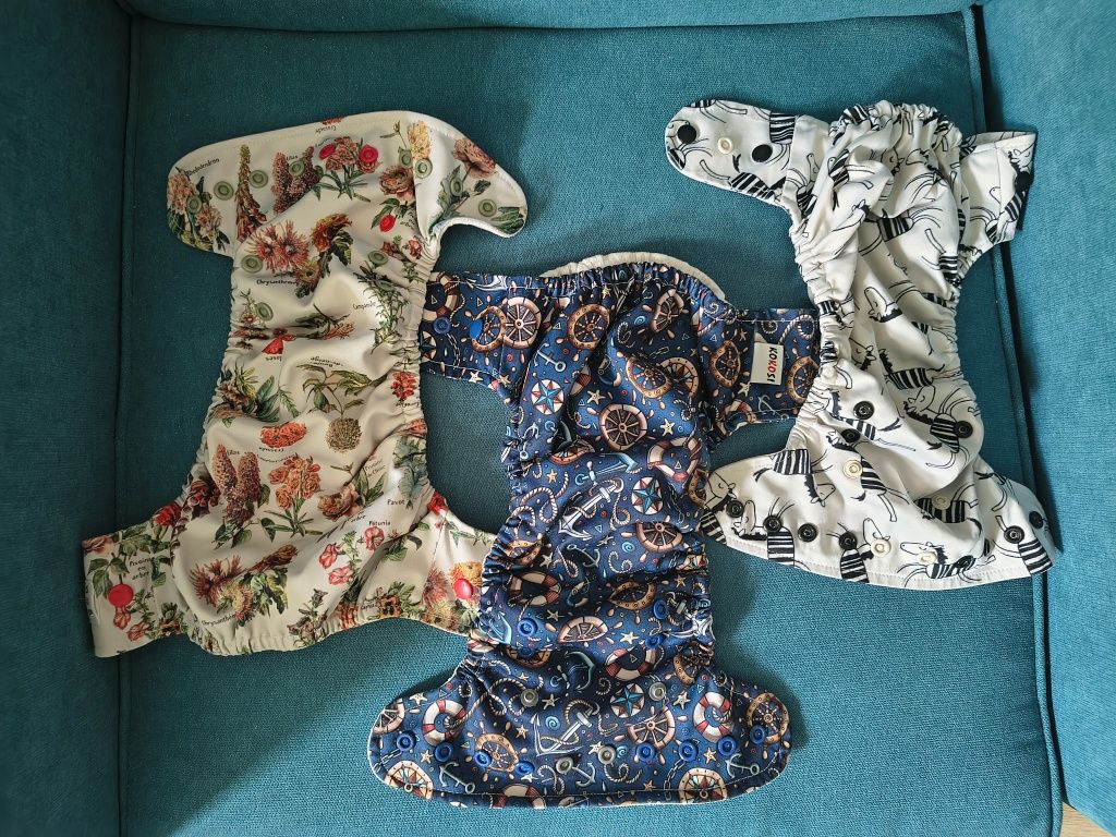 3 x kieszonka Kokosi OS, pieluchy wielorazowe, cena za zestaw