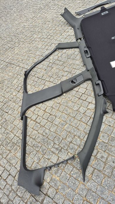 AUDI A4 B6/B7 AVANT-Teto Completo C/TODOS ACESSÓRIOS E PILARES PRETOS