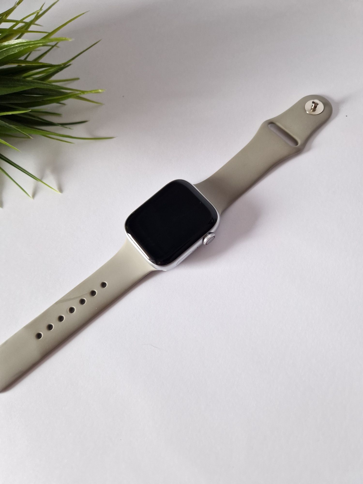 Smartwatch 9 max, komplet z szarym paskiem, paski do wymiany
