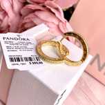 Сережки Pandora Пандора/ Серьги Pandora оригінал/ нові позолота кільця