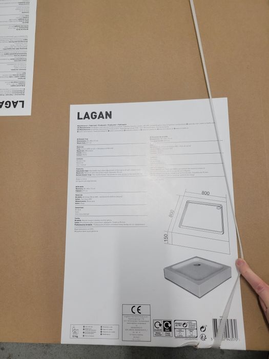 Brodzik akrylowy kwadratowy 80x80cm