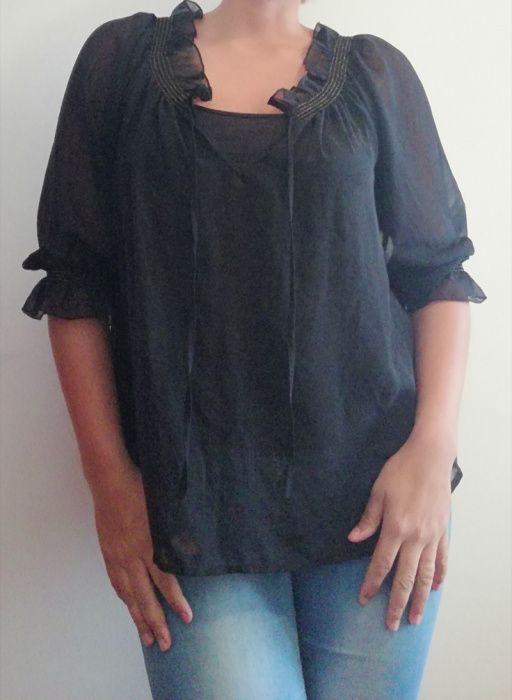 Blusa preta da H&M (Novo) - 36