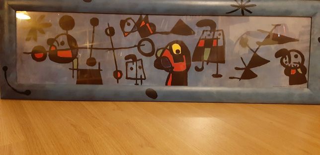 quadro com reprodução de Miró