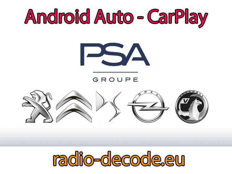 Aktywacja CarPlay Android Auto Opel Citroen Ds Peugeot Toyota VIN