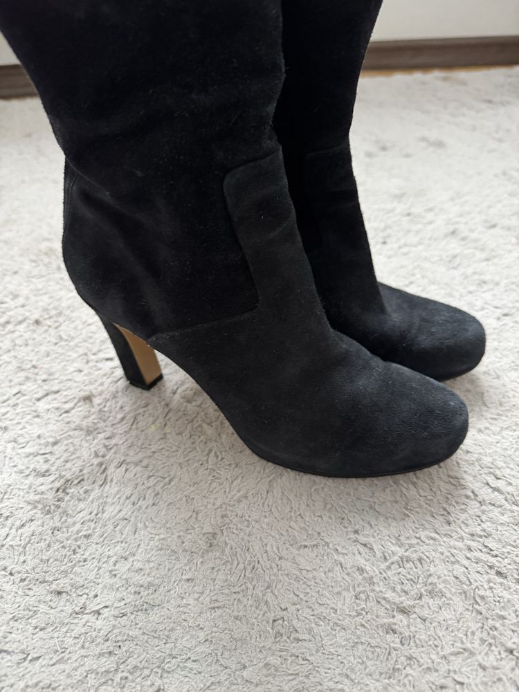 Kozaki Nine West 37 skóra zamsz
