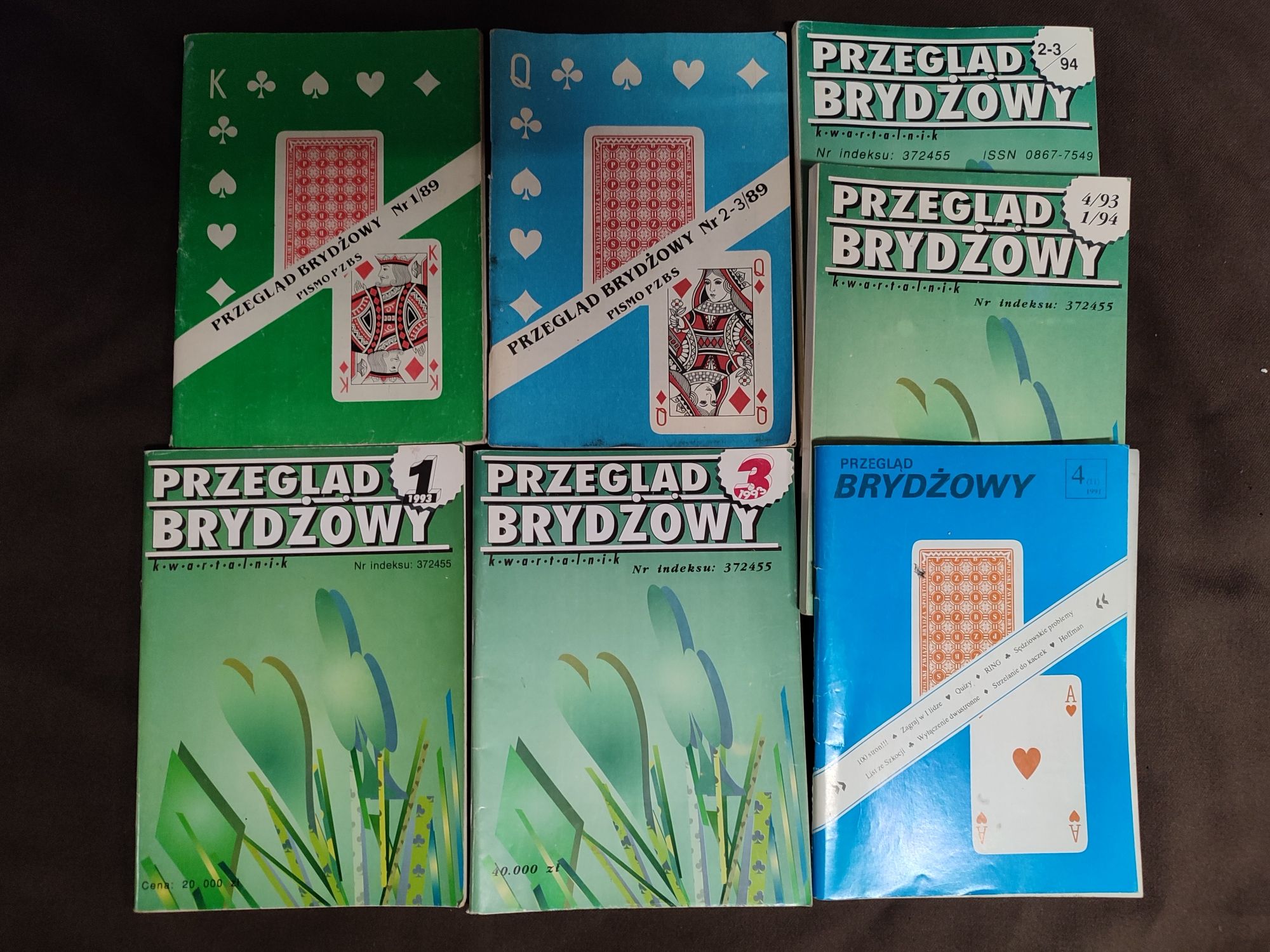 Brydż sportowy zestaw książek oraz czasopism