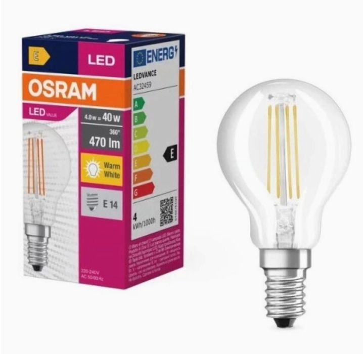 Набір світлодіодних лампочок E14 osram