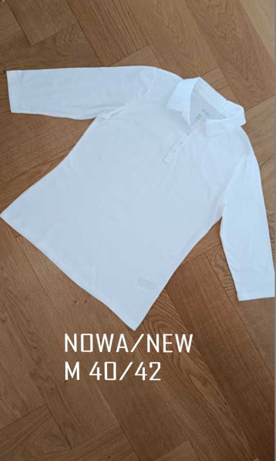 Nowa damska bluzka M 40/42 piżama góra złamana biel/śmietanka