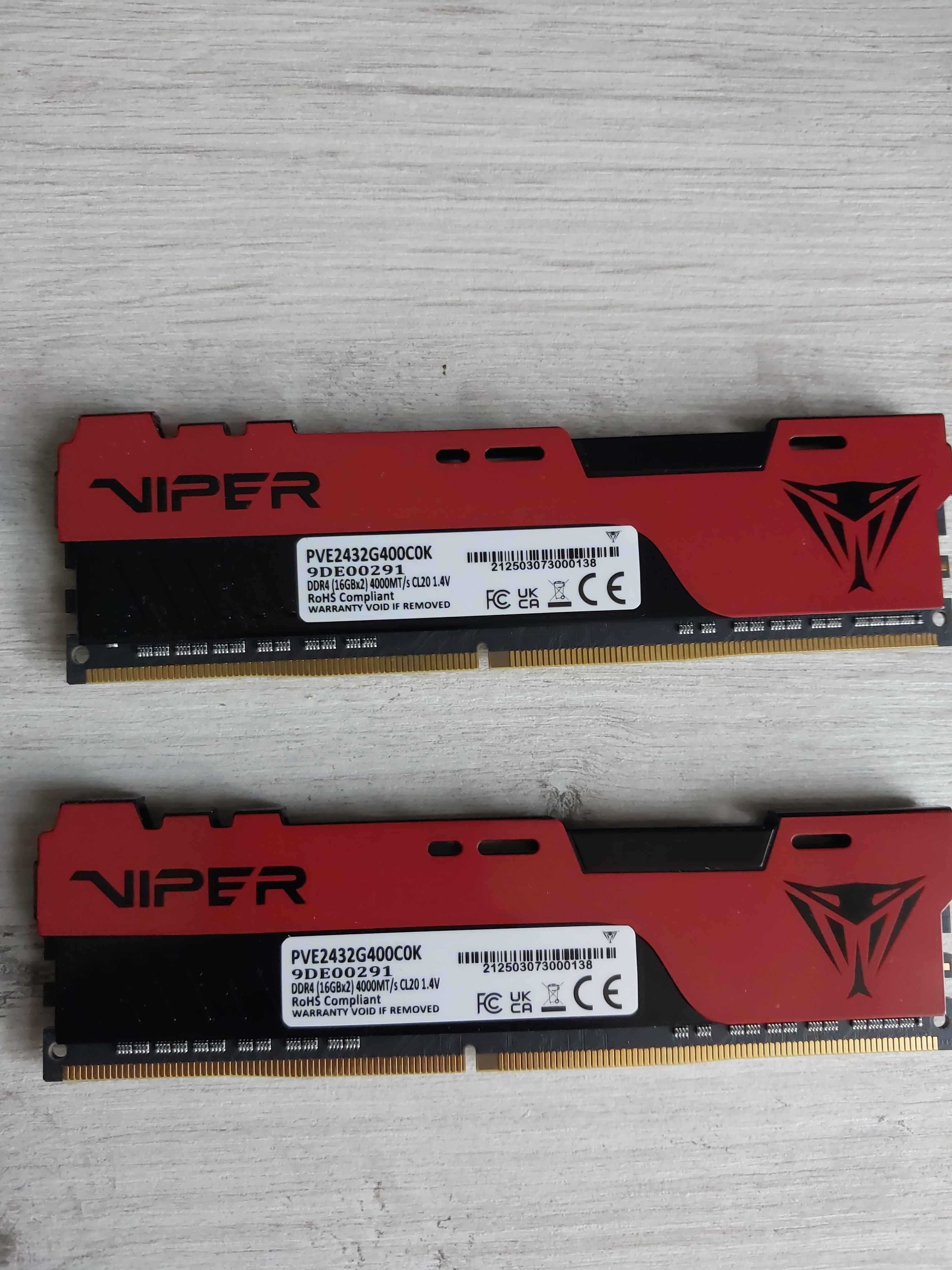 Pamięć RAM  2x16GB  4000 Mhz, Patriot Viper Elite II, DDR4 gwarancja